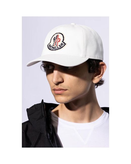Cape de béisbol con logotipo Moncler de hombre de color White