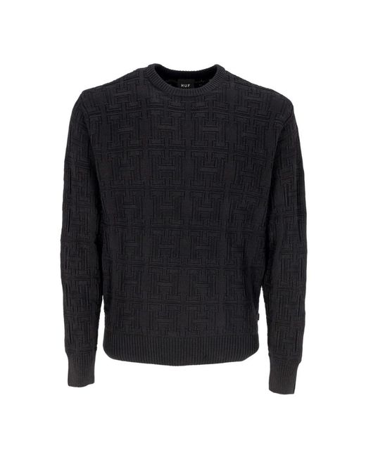 Huf Blue Round-Neck Knitwear for men