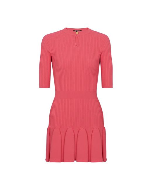Balmain Knitted Dresses in het Pink