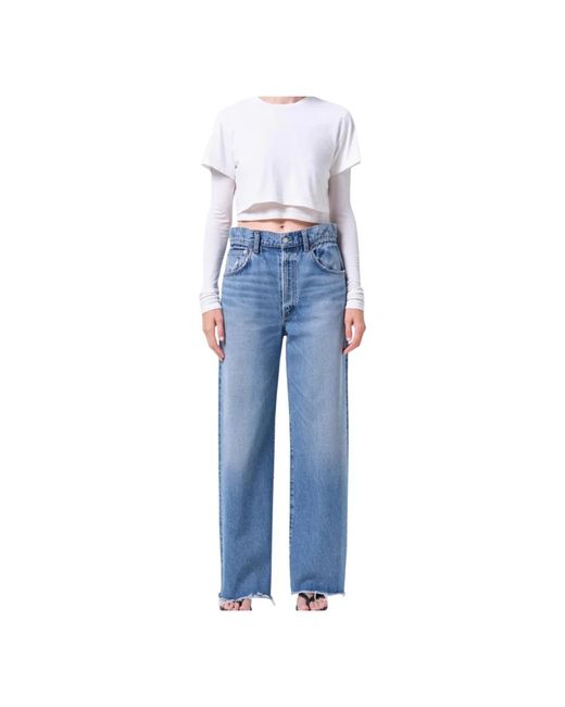 Agolde Blue Wide Jeans