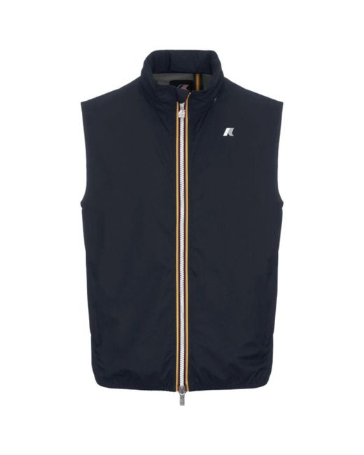 K-Way Blauer Strickjacke Mit Windschutz in Blue für Herren