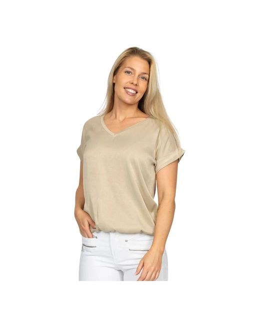 Blusa cuello en v champagne mumbaia. hs 24 2 Biz de color Neutro Lyst
