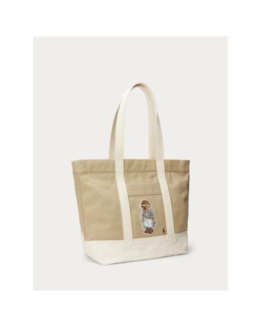 Tote Bags di Polo Ralph Lauren in White