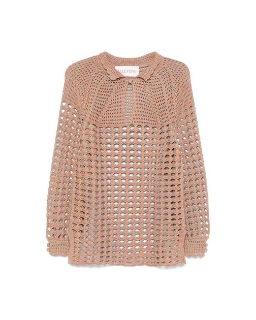 Round-Neck Knitwear Valentino Garavani de hombre de color Pink