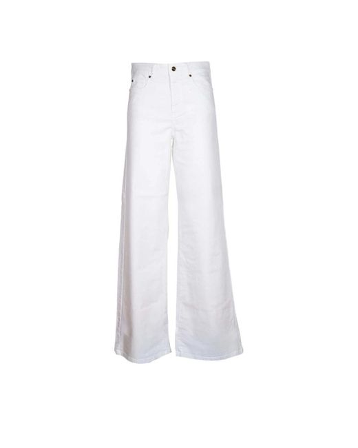 Pantaloni bianchi wide leg modello lira di iBlues in White