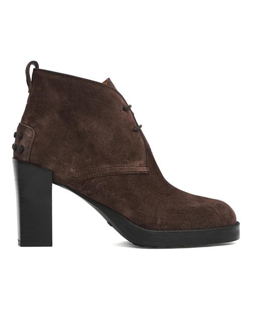 Tod's Brown Heeled Boots