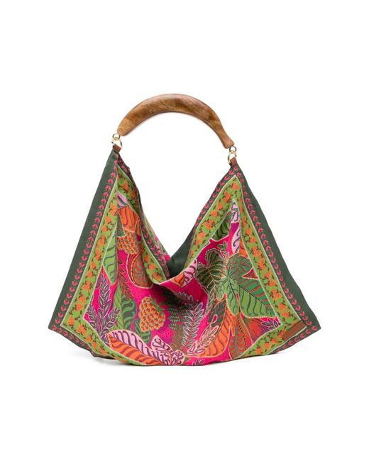 Farm Rio Green Tote Bags