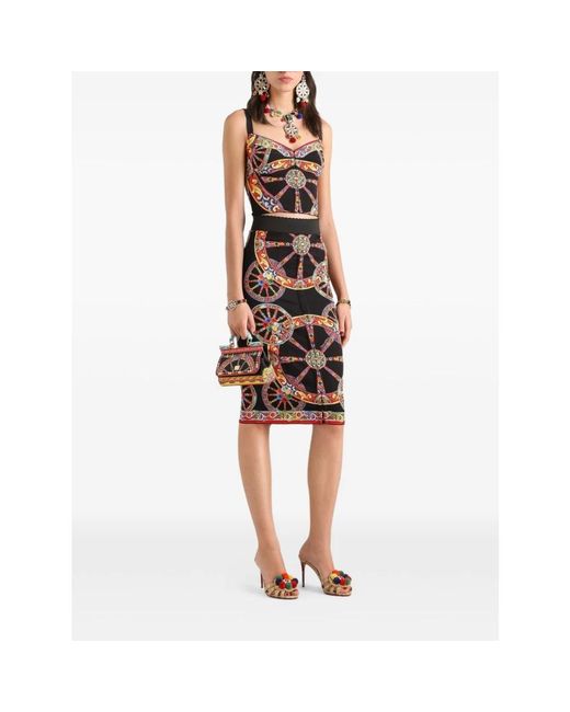 Dolce & Gabbana Black Midi Skirts
