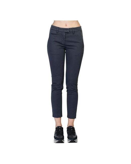 Dondup Blue Slim-Fit Trousers
