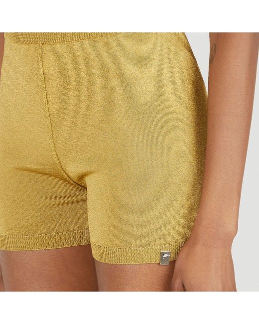 1017 ALYX 9SM Yellow Butterfly knit shorts