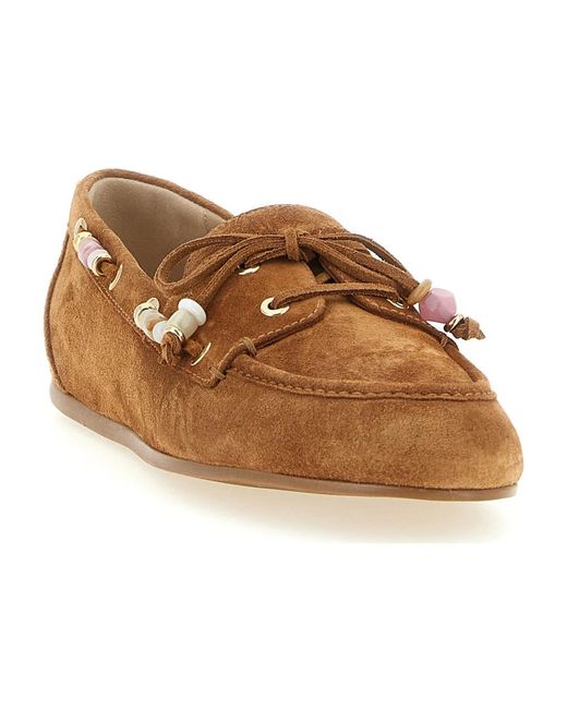 Stuart Weitzman Brown Boat Shoes
