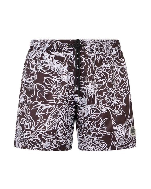 Philipp Plein Blue Beachwear for men