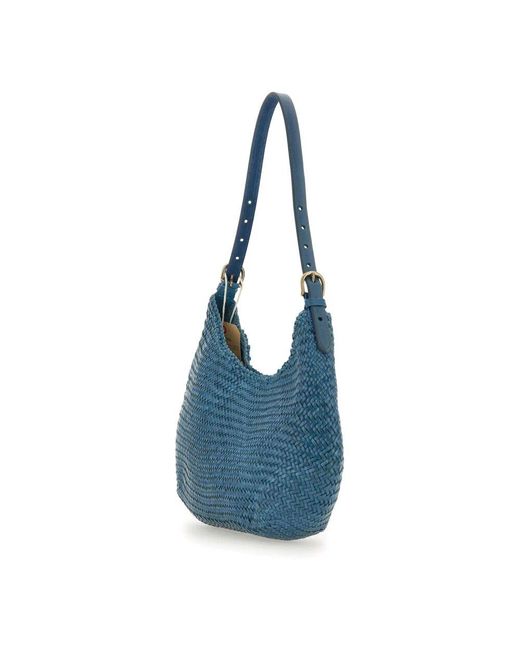 Dragon Diffusion Blue Blaue leder-schultertasche luna mezza