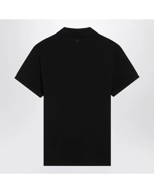 AMI Tops ,Zwart ,Katoen Polo Shirt Korte Mouw in het Black voor heren