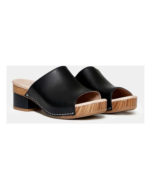 Dansko Black Heeled Mules