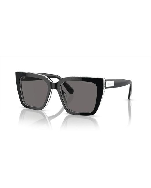 Swarovski Black Schwarz/graue sonnenbrille sk 6013