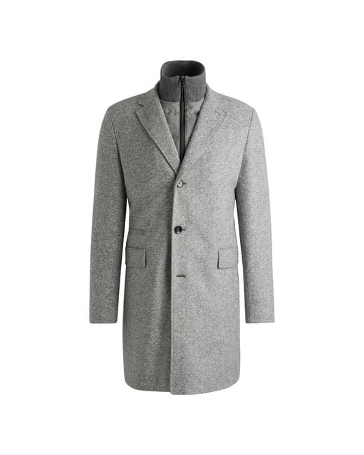 HUGO Single-Breasted Coats in het Gray voor heren
