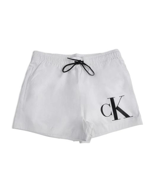 Calvin Klein Weiße boxershorts mit kordelzug männer in Gray für Herren