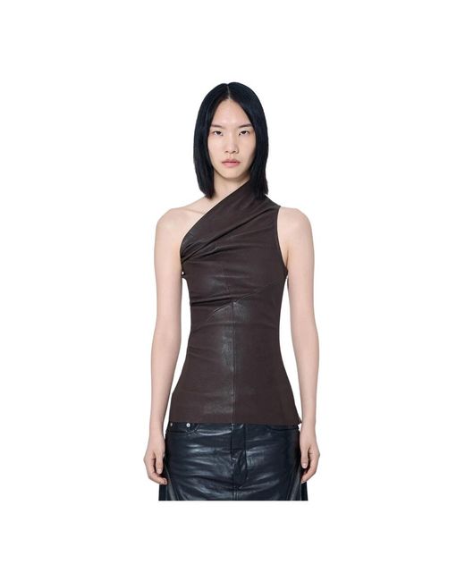 Rick Owens Black Sleeveless Tops