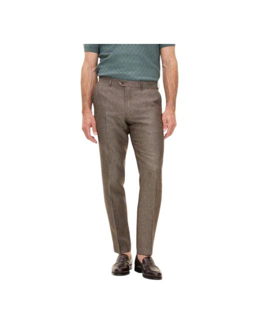 Oscar Jacobson Gray Suit Trousers for men