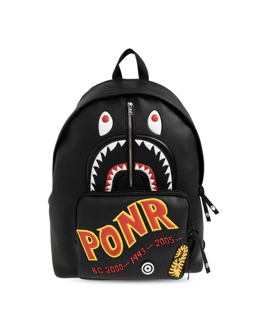 A Bathing Ape Bedruckter Rucksack in Black für Herren