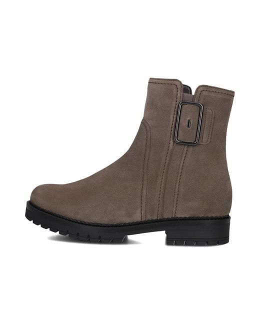 Gabor Brown Taupe Wildleder Stiefeletten