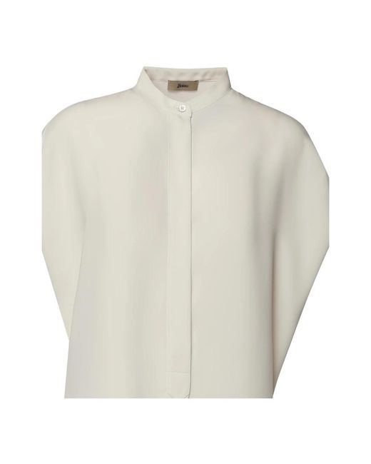 Herno Overhemden ,Blusa in het White