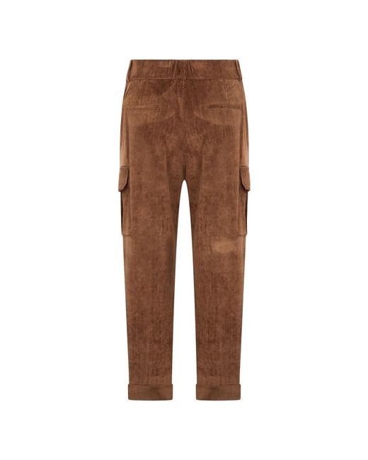 Peserico Brown Cropped Trousers