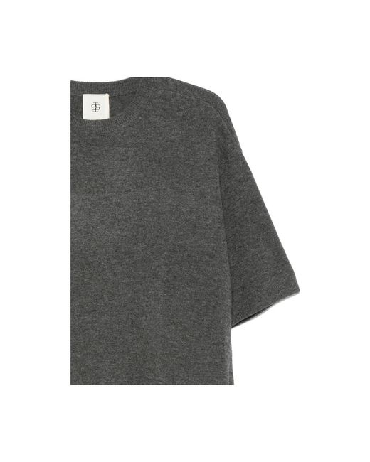 THE GARMENT Gray Grauer Rundhalsausschnitt Woll-Kaschmir Pullover