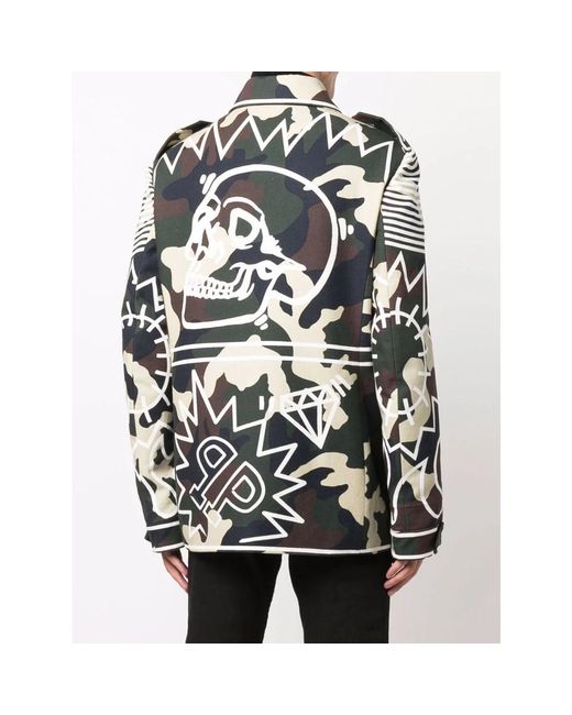 Philipp Plein Black Light Jackets for men