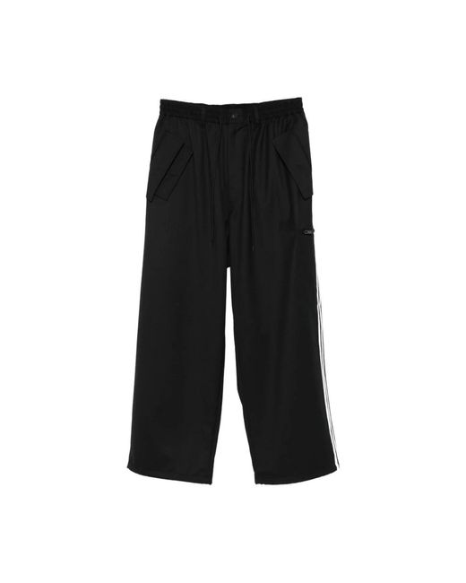 Straight Trousers di Y-3 in Black da Uomo