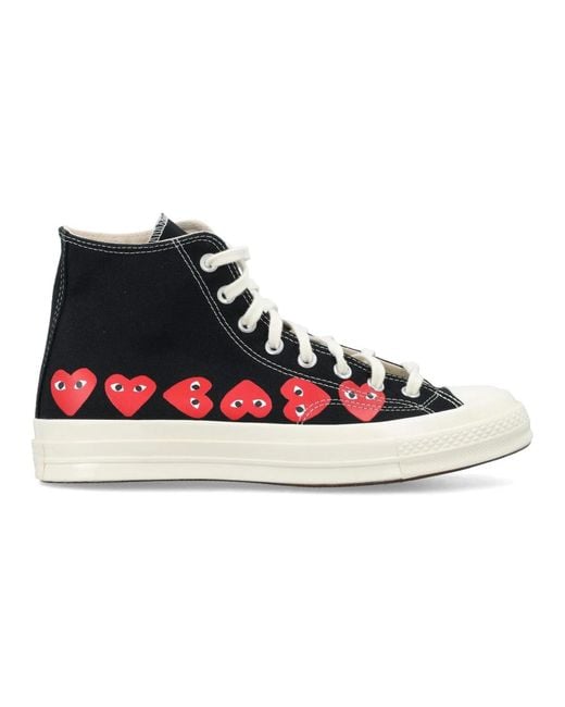 Converse Schoenen ,Zwart ,Hartprint Hoge Sneaker in het Black