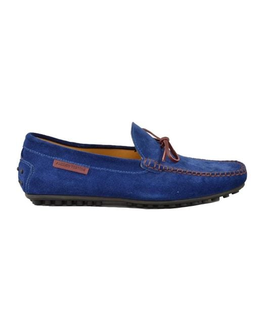 Loafers di Testoni in Blue da Uomo