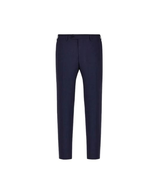 Canali Broeken ,Blauw ,Wol Slim-Fit Broek in het Blue voor heren
