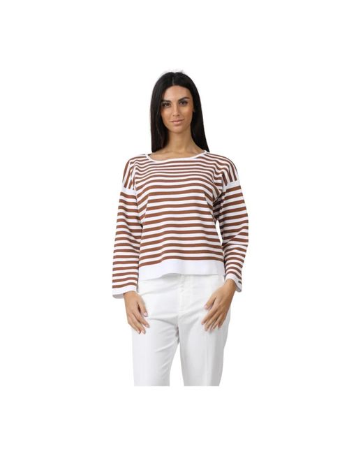 Gran Sasso Red Long Sleeve Tops