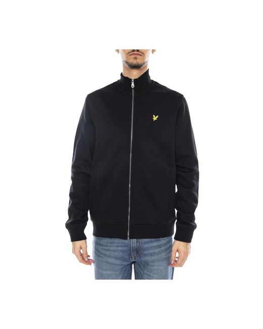 Lyle & Scott Brushback Full Zip in het Black voor heren