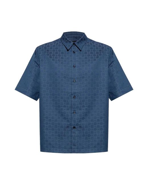 Givenchy Overhemd Met Monogram-Print in het Blue voor heren