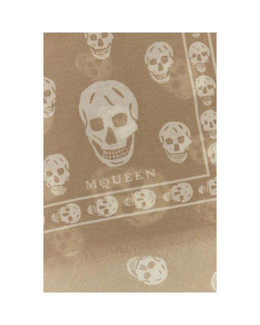 McQueen Natural Silky Scarves
