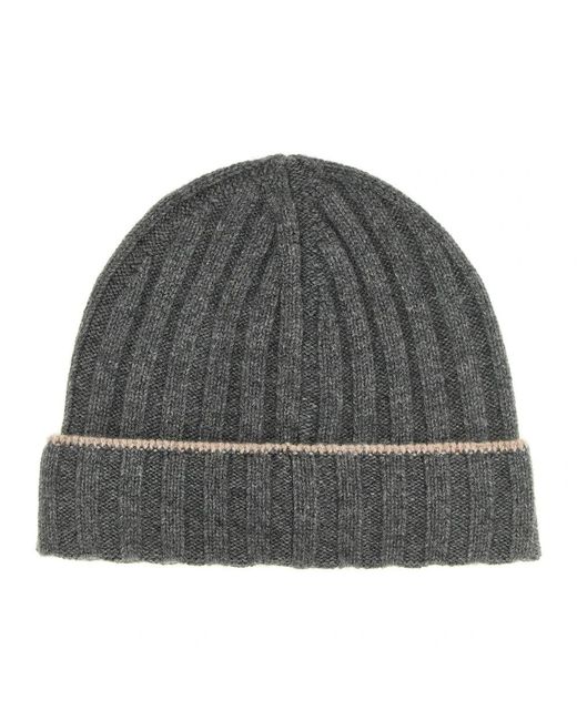 Beanies di Brunello Cucinelli in Gray da Uomo