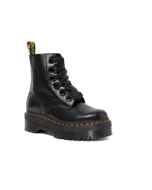 Stivali in pelle con plateau da di Dr. Martens in Black