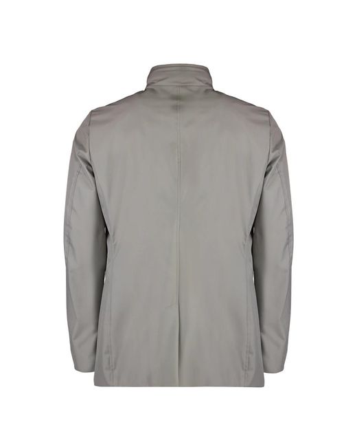 Moorer Waterdichte Techno Fabric Jas Met Zakken in het Gray voor heren