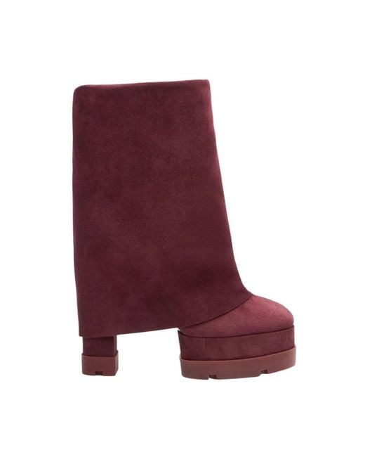 Casadei Purple Heeled Boots