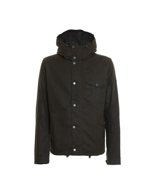 Barbour Jassen ,Groen ,Katoen Kevlar Beschermende Waxjas in het Black voor heren