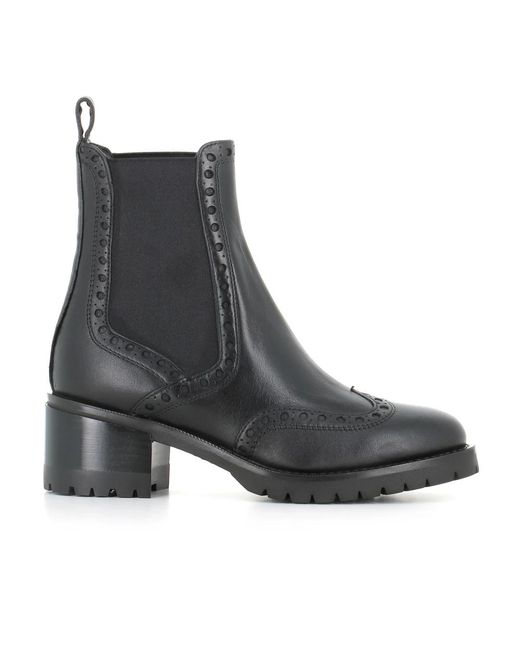 Santoni Black Heeled Boots