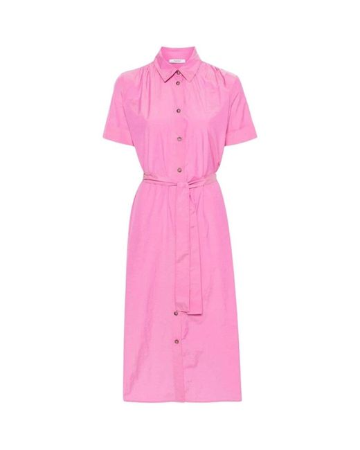 Peserico Pink Perlenbesetztes hemdkleid