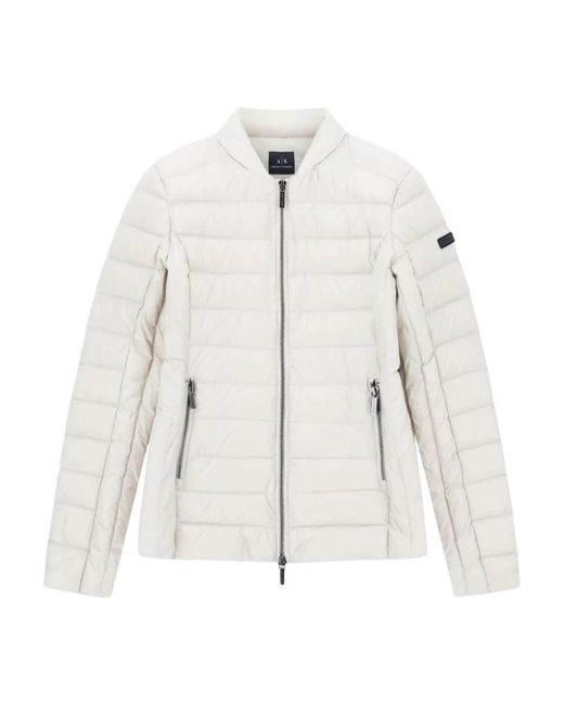 ARMANI EXCHANGE White Winter Jackets