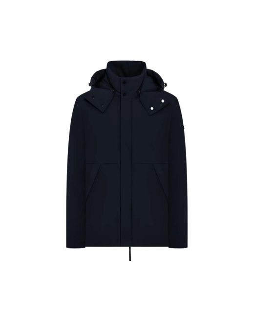 DUNO Jassen ,Blauw ,Korte Waterdichte Parka Kudo in het Blue voor heren