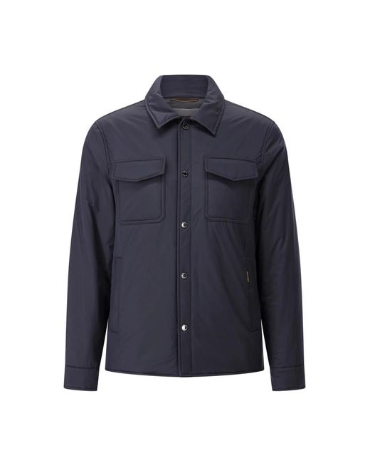 Moorer Ultra-Leichte Jacke Mit Seidenähnlichem Finish in Blue für Herren