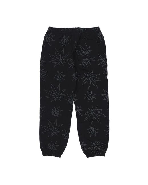 Huf Schwarze Fleece Trainingshose in Black für Herren