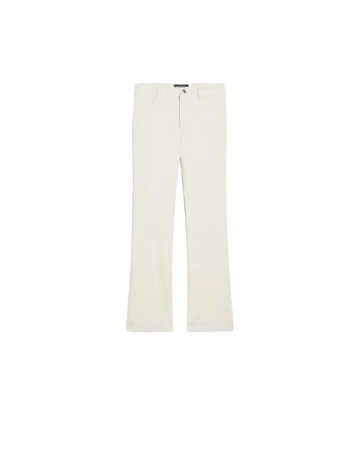 Max Mara White Wide Trousers